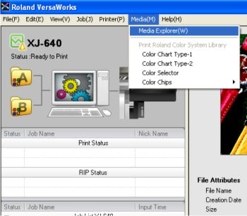 Dodawanie profili w programie Roland VersaWorks 