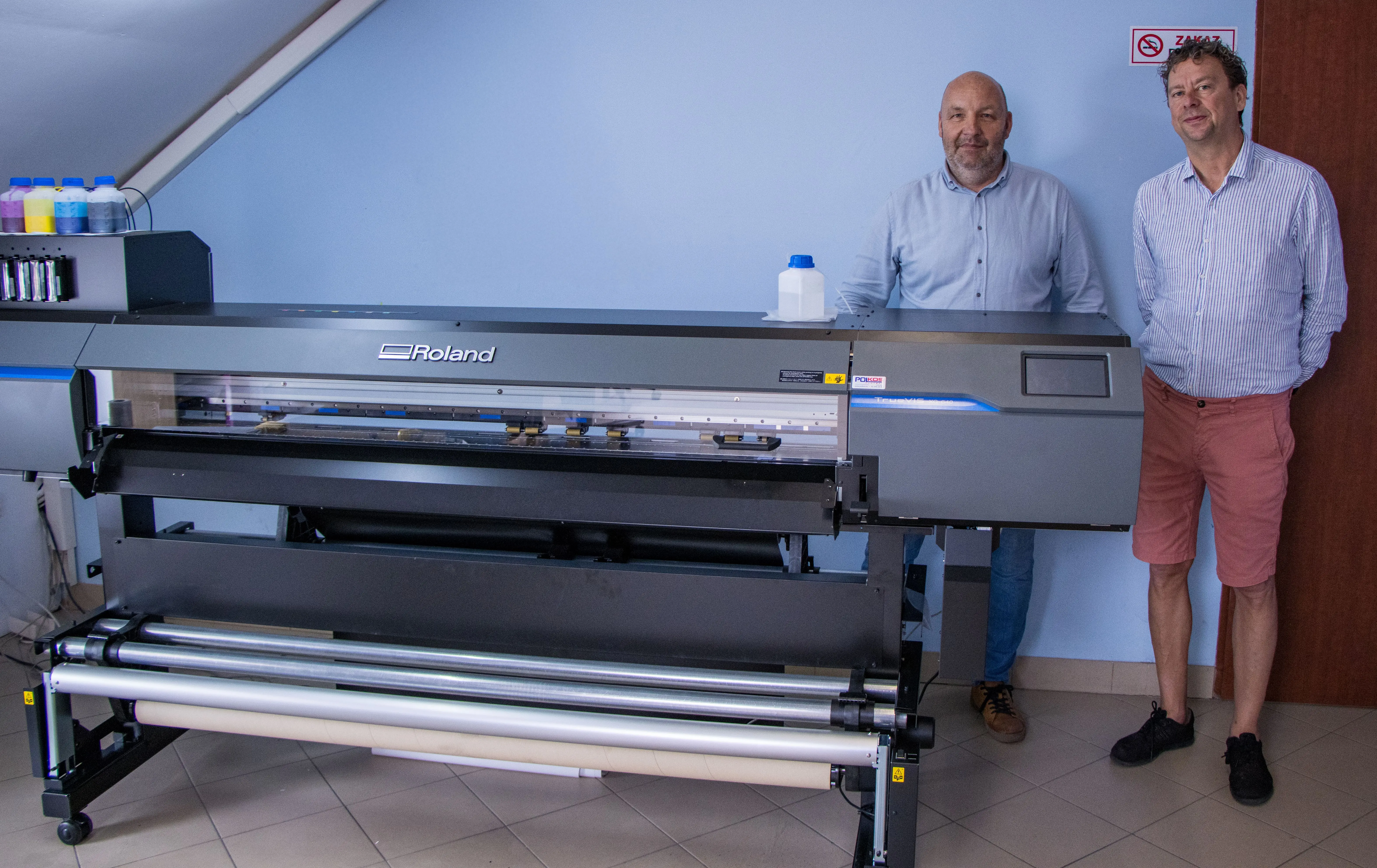 Pierwsza instalacja plotera Roland TrueVIS XG-640 przez firmę PolKos w drukarni wielkoformatowej Arvis w Inowrocławiu