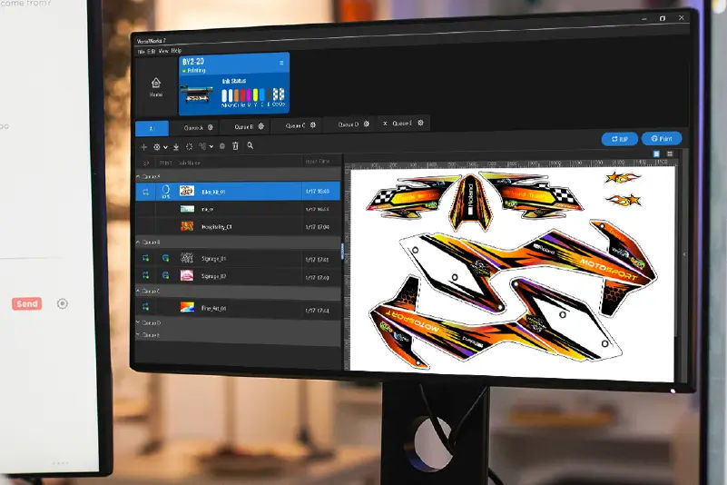 Interfejs programu VersaWorks 7